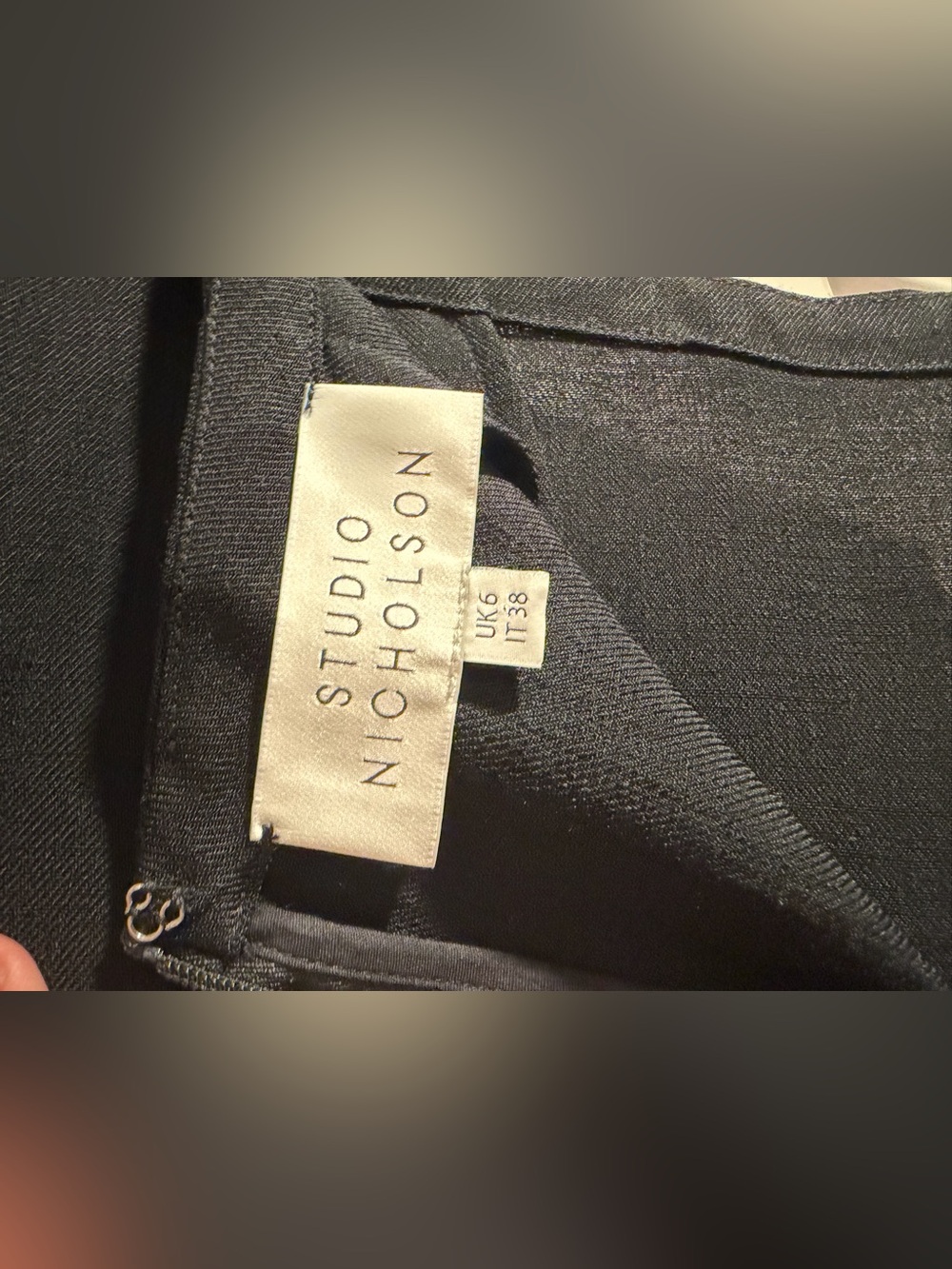 NWOT Studio Nicholson Beni Black Midi Skirt UK 6 / IT 38 | Linen-Like Twill - Picture 9 of 12